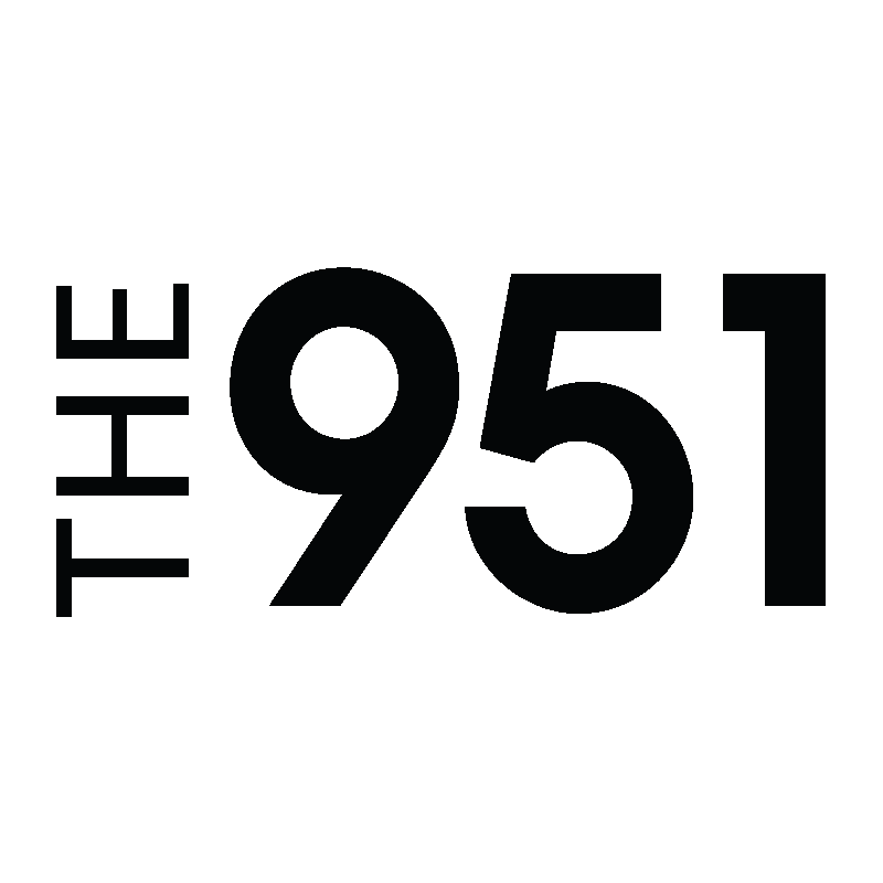 A black and white image with the words "THE 951" written in bold.